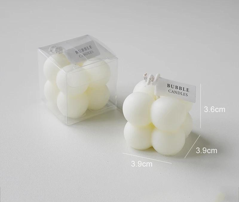 Vela pequena do cubo da bolha, estilo do Ins, velas perfumadas decorativas, decoração do quarto, recordações criativas para convidados do casamento - Image 1