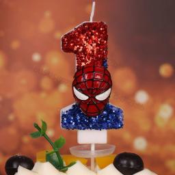 Disney-Cartoon Spider Man Velas, Personagens Anime, Velas Digitais, Festa de Aniversário, Decoração Atmosfera, Acessórios Bolo Bonito - Image 5