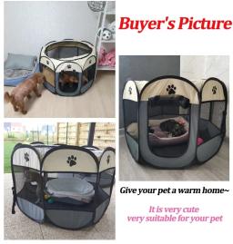 Portátil dobrável Pet Tent, cerca octogonal, abrigo para cachorros, fácil de usar, fácil operação ao ar livre, grandes gaiolas, cercas de gato, canil - Image 5