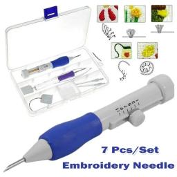 Kit de agulhas de perfuração de bordado mágico conjunto de ferramentas de costura caneta de agulha de bordado ferramenta de tecelagem ferramentas de costura de tricô para costura diy - Image 1