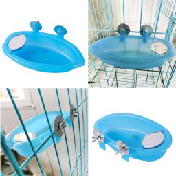 Pet Bird Bath Cage Com Espelho, Banheira De Papagaio, Caixa De Chuveiro, Pequenos Brinquedos, Pet Acessórios, 1 Pc - Image 1