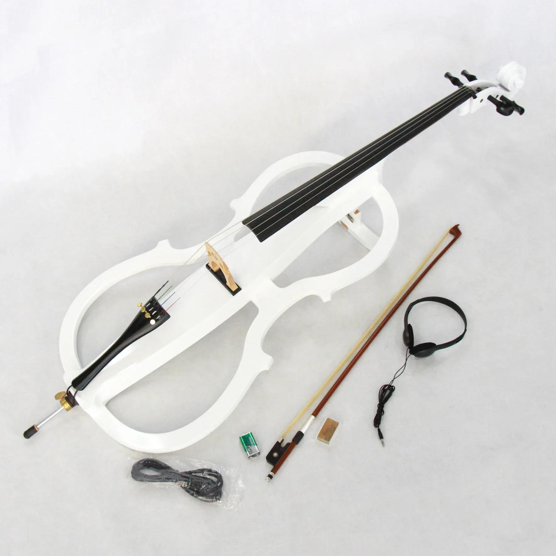 Violoncelo instrumentos de cordas venda violoncelo elétrico branco requintado high-end - Image 1