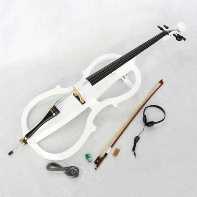 Venda de Violoncelo Elétrico Branco High-End: Instrumento de Cordas Requintado