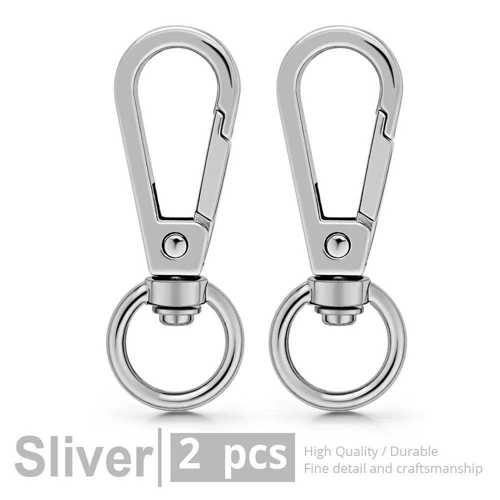 2/4/6 Pcs/Lote Giratória Loster Fechos Fivelas de Metal Clipe Keychain O Anel Snap Gancho Saco Collar Dog Handbag DIY Acessórios P035 - Image 1