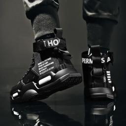 High Top Sneakers para homens, tênis, tendência de basquete, maré de elevação, tênis, frete grátis - Image 4