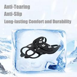 Pinça de gelo de 8 dentes para sapatos inverno ao ar livre antiderrapante caminhadas alpinismo gelo neve crampons antiderrapante capas de sapato - Image 3