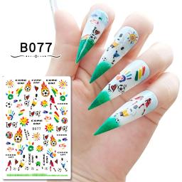 1 pçs estilo esportivo decoração da arte do prego adesivos rugby basquete futebol gamedecalques slider envolve manicure decoração fornecimento - Image 1