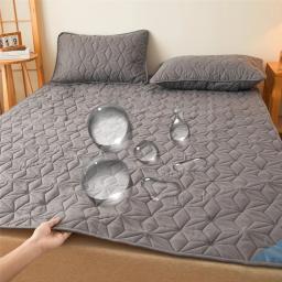 Topper de colchão à prova d'água com faixa elástica, protetor acolchoado, colcha, capa de colchão de inverno para cama de solteiro/duplo 140/160 - Image 1