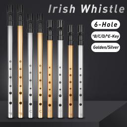 Flauta de metal para iniciantes, apito irlandês, flauta com 6 furos, flauta de metal para sopros, flauta com 6 furos, flauta de estanho - Image 3