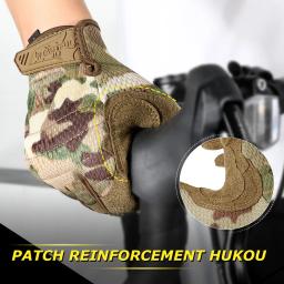 Luvas táticas de camuflagem touch screen para homens e mulheres, à prova de choque, dedo cheio, bicicleta, paintball, tiro, airsoft, combate, caça - Image 4