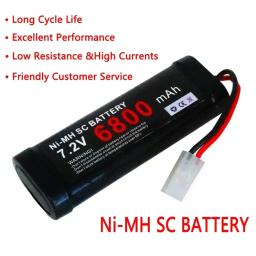 Bateria de Substituição NiMH com Conector de Descarga Tamiya 7.2V, 9800mAh, 6800mAh, Compatível com Brinquedos RC, Carros de Corrida, Barco, Aeronave - Image 3