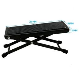 Apoio para os pés da guitarra, estribo do metal, preto, altura ajustável, antiderrapante, dobrável, apoio do pé, peças da guitarra, acessórios - Image 6