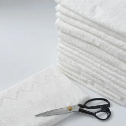 Tecido de renda de algodão branco feminino, fazendo saias, tecido vestido de casamento, DIY, pano oco, verão, 130x50cm - Image 4