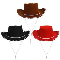 Chapéus de cowboy de feltro marrom, chapéu de natal com tema ocidental, acessório de fantasia infantil para lembrancinhas de festa - Image 2