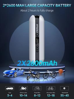 CYCPLUS-Smart Air Pump para bicicleta, alta pressão, Inflator portátil, Power Bank, bomba manual para bicicleta, pneu de carro, MTB, bola do pé, acessórios - Image 4