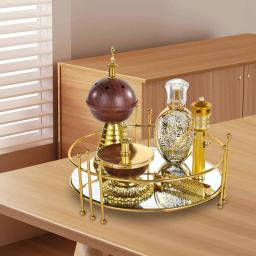 Conjunto suporte queimador de incenso, mesa central, ornamento, meditação religiosa, relaxamento, casa, sala de estar, ioga, spa, decoração - Image 3