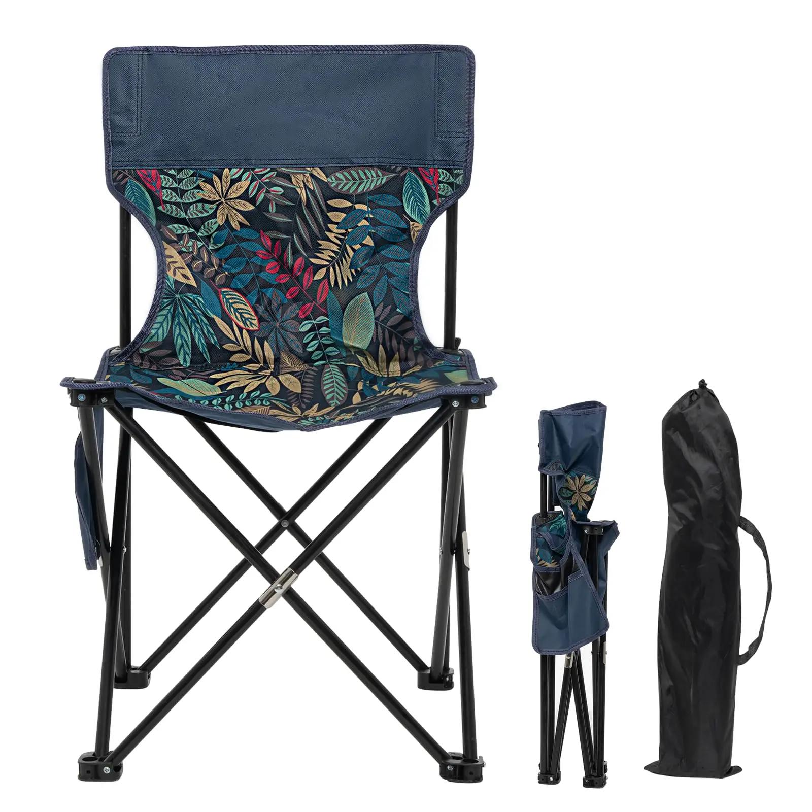 Cadeira de acampamento dobrável portátil, Cadeira esportiva do acampamento, Cadeira de gramado ao ar livre, Piquenique de pesca Praia Caminhadas Mochila Viagem - Image 1