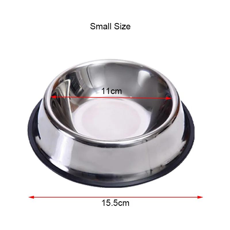 Recipiente De Armazenamento De Alimentos Para Animais De Estimação De Aço Inoxidável Tigela De Cachorro Garrafa De Água Prato Alimentador Para Cães Pequenos e Grandes e Gatos - Image 1