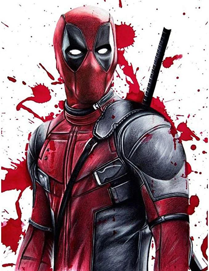 5d diy pintura diamante deadpool kits de ponto cruz cheio diamante bordado personagens de filme mosaico imagem arte strass decoração - Image 1