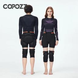 Copozz nova versão atualizada joelheiras de esqui hip pads patinação ao ar livre equipamentos de proteção ajustável protetor de esqui hip acolchoado shorts - Image 1