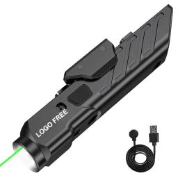 Tactical Green Laser Light Combo, lanterna recarregável, logotipo livre, 1700 Lumens, 2 em 1, M & P Mount, magnético - Image 1