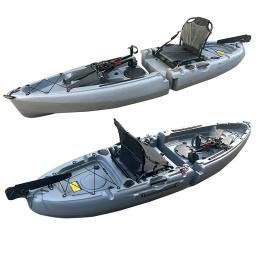 Modular caiaque de pesca para esportes aquáticos, emenda caiaques, 2 seções, Pedal Drive, 270cm, 10ft - Image 3