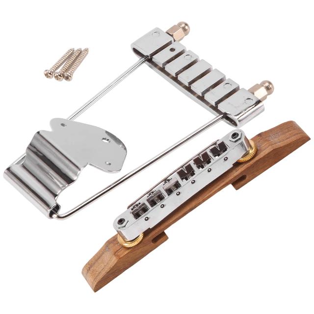 Acessórios de Guitarra Elétrica: Ponte Ajustável, Base em Rosewood e Tailpiece para Jazz