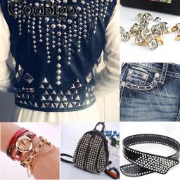 100 conjuntos de cristal strass guarnição tampa dupla rebites diamante studs diy artesanato roupas saco sapatos picos couro broca vidro prego - Image 5