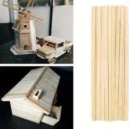 10 tiras de bambu dos pces, varas de artesanato, fatias de suprimentos para trabalhar madeira para modelos de construção e diy, protetores de plantio de plantas em vasos - Image 2