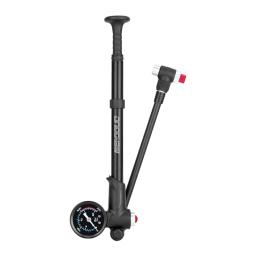 Bomba de alta pressão para bicicleta mtb, 300psi, com medidor, inflador de ar manual, mangueira rotativa de 360 ​​graus com garfo, pneu de suspensão traseira - Image 6