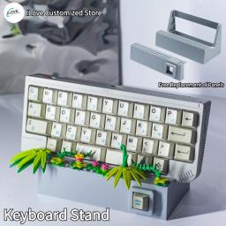 Suporte do teclado com montagem plug-in, suporte de exibição do teclado, painel substituível, pode segurar edifício, bloco ornamentos - Image 1
