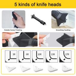 5 em 1 raspador de silicone selante suave conjunto de ferramentas removedor de calafetagem finisher kit argamassa lisa remoção do molde do assoalho conjunto de ferramentas manuais - Image 3