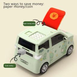Inteligência caixa de dinheiro cofrinho dinheiro carro impressão digital atm para crianças moedas digitais dinheiro mini poupança depósito seguro brinquedo presente do miúdo - Image 4