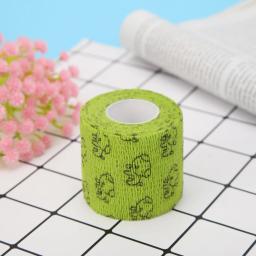 Atadura Elástica Auto-adesiva para Pet, Cobertura de Perna, Correia Protetora, Não Tecido, Atadura Coesiva, Verde, Cão, Gato, 5 peças - Image 3