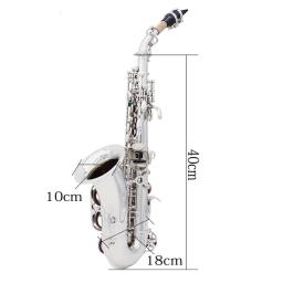 SLADE-Saxofone soprano de bronze com bocal e palhetas caso, saxofone Tom Bb, gravado floral, sopros instrumento peças e acessórios - Image 4
