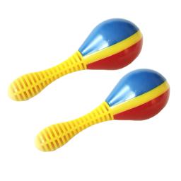 VENDA QUENTE 2Pcs Plástico Colorido Maracas Bebê Criança Instrumento Musical Rattle Shaker Party Crianças Brinquedo Presente Da Criança Brinquedos - Image 6