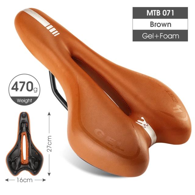 West Biking Selim MTB Gel Macio Confortável Absorção de Choque 27x16cm