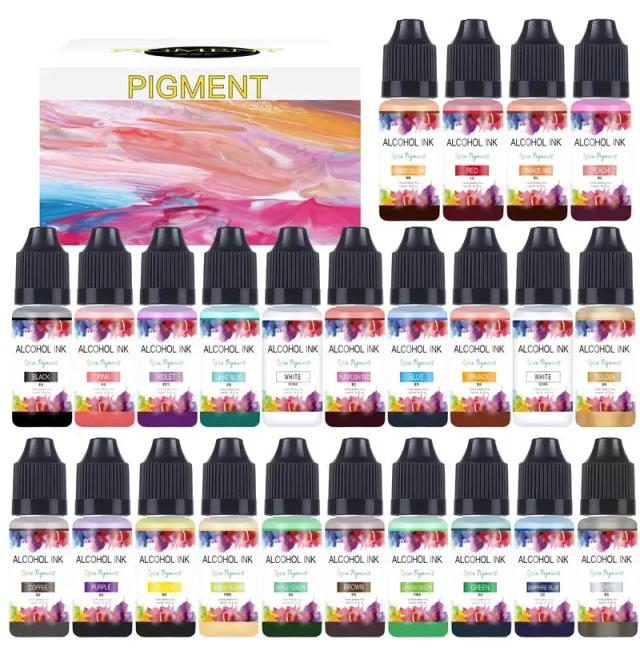 Kit Completo de Corantes Líquidos para Velas e Sabonetes - DIY com 16 a 30 Cores para Artesanato e Criação de Velas Manuais