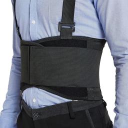 Cinto de suporte lombar para costas, cinta lombar com suspensórios removíveis, cinto de suporte para parte inferior das costas para levantamento e trabalho pesados - Image 4