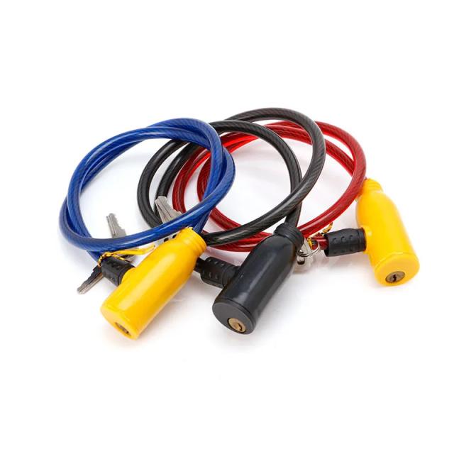 Bicicleta com Trava de Segurança Anti-Roubo e 2 Chaves - Cabo de Ciclismo 8x640mm