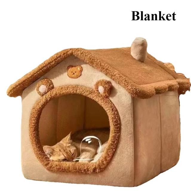 Cama Universal para Cães e Gatos com Design de Quatro Estações, Removível e Lavável, Confortável e Popular