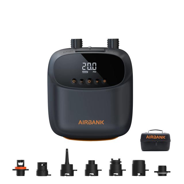 Paddle Sup Airbank: Bomba Recarregável 20 PSI para Infláveis de PVC, Barcos, Caiaques e Acessórios de Surf e Kite