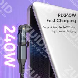 Adaptador magnético otg usb c para tipo c de 9 pinos pd240w usb c conversor de dados de carregamento rápido para iphone 15 16 macbook pro samsung xiaomi - Image 2