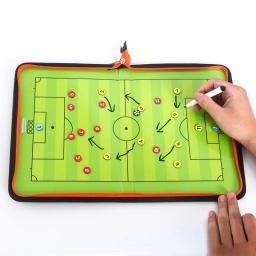 Board treinador tático dobrável com caneta prancheta, zíper magnético, futebol, estratégia - Image 3