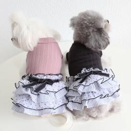 Cães e Gatos Vestido Polka Dot Design Pet Puppy Camisa Primavera/Verão Roupas Outfit 3 Cores - Image 5