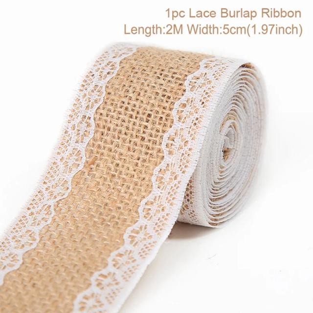 Laço de Juta Natural com Laço Branco para Decoração Rústica de Casamento e Artesanato