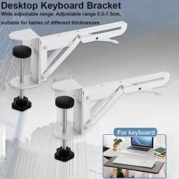 Suporte altura dobrável e ajustável para mesa, bandeja do teclado, acessórios prateleira do armazenamento, 2pcs - Image 1