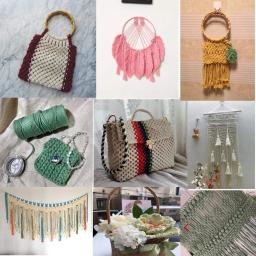 Algodão Twine Cord Corda, Monocromático, Fio Artesanal, Tecido caseiro, Embalagem de presente, Natal, Decoração do casamento, 100m/rolo - Image 6