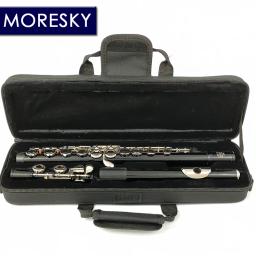 MORESKY-Flauta banhada a níquel com chave E, chaves C, 16 furos próximos, cuproníquel, preto, MFL-607 - Image 1