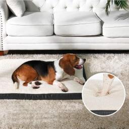 Tapete do canil com capa lavável removível para animais de estimação, cama do cachorro, almofada, espuma de memória, quente, macio, acessórios para cachorros, suprimentos - Image 4